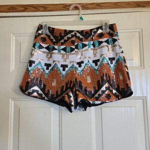 Sequin shorts